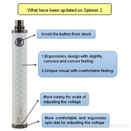 Most popular vision spinner 2 DYfeeling electronic cigarette rechargeable batteries
